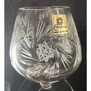 Pinwheel Brandy Blown Glass Set 6 Bohemia Crystal Crystalex Made in Poland